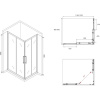 Душевой уголок Abber Schwarzer Diamant AG02129H 120x90, профиль хром, стекло прозрачное