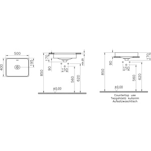 Раковина Vitra Metropole 50 7534B003-0673 белая