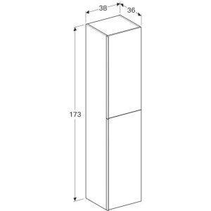 Шкаф-пенал Geberit Acanto 40 500.619.JL.2 серый