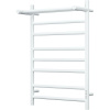 Полотенцесушитель электрический Bauedge Stil Shelf R 50х80, с полкой, белый полуматовый