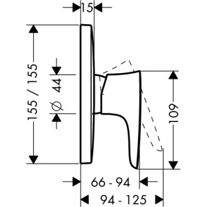Купить Смеситель для душа Hansgrohe PuraVida 15665000 в Москве с доставкой Смеситель для душа Hansgrohe PuraVida 15665000