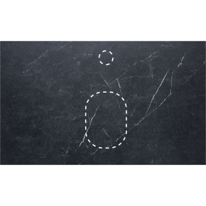 Мебель для ванной La Fenice Terra 60 синяя, черная столешница, матовая раковина