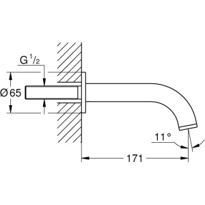 Излив Grohe Atrio New 13139003, для ванны