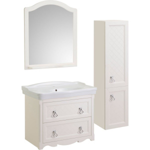 Зеркало ASB-Woodline Верано 80 слоновая кость