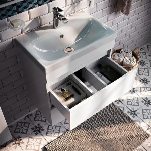 Тумба с раковиной IDDIS Zodiac 60 подвесная, с ящиками