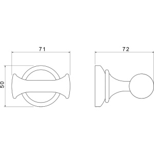 Крючок Акватек Классик AQ4502MB матовый черный