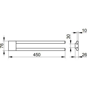 Полотенцедержатель Keuco Edition 400 11518 никель