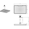 Верхний душ Акватек AQ2071CR 305х205 мм, хром