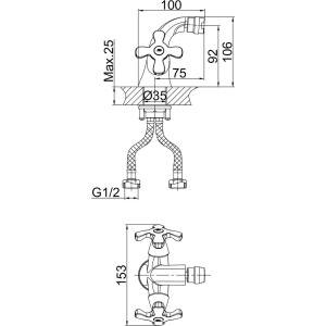Смеситель для биде D&K Lorsch Hessen DA1412201