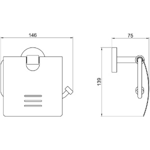 Держатель для туалетной бумаги Aquatek Бетта AQ4609BGM оружейная сталь