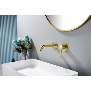 Купить Смеситель для раковины Timo Saona 2372/17SM С ВНУТРЕННЕЙ ЧАСТЬЮ, золото матовое в Москве с доставкой Смеситель для раковины Timo Saona 2372/17SM С ВНУТРЕННЕЙ ЧАСТЬЮ, золото матовое