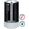 Душевая кабина Niagara Classic NG-2507-14BKTG, 80х80 см, без крыши, с тропическим  душем и гидромассажем