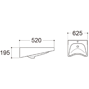 Раковина подвесная для людей с ограниченными возможностями Aquatek 62 AQ2211-00