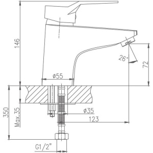 Смеситель для раковины Haiba HB63