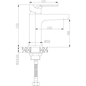 Смеситель для раковины Rossinka RS33 RS33-11U