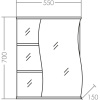Зеркало-шкаф СанТа Волна R 55