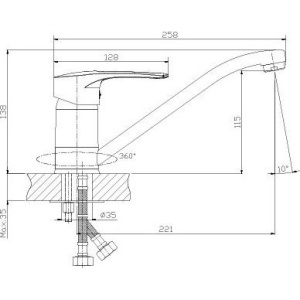 Купить Смеситель для кухни Rossinka T T40-21 в Москве с доставкой Смеситель для кухни Rossinka T T40-21