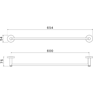 Полотенцедержатель Aquatek Европа AQ4114BG шлифованное золото
