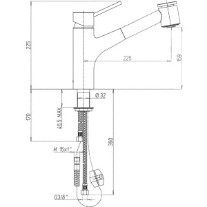 Смеситель для кухни Paini Cox 78CR576LMKM