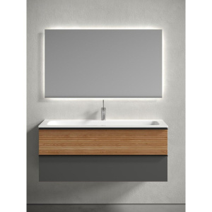 Мебель для ванной Sancos Delta 120 дуб красный, графит, раковина CN7017