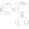 Шланговое подключение Wasserkraft Aisch A184 с держателем для душа