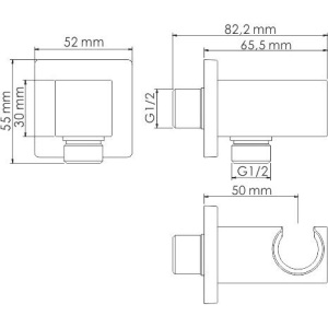 Купить Шланговое подключение Wasserkraft Aisch A184 с держателем для душа в Москве с доставкой Шланговое подключение Wasserkraft Aisch A184 с держателем для душа