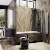 Шторка на ванну Maybahglass MGV-598-5 60x140, профиль матовый хром, стекло прозрачное
