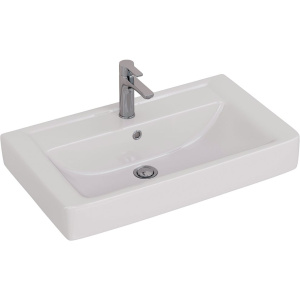 Тумба с раковиной Lemark Combi 80, белая глянцевая