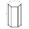 Душевой уголок Parly ZEP911FR 90x90, с поддоном, профиль белый, стекло матовое