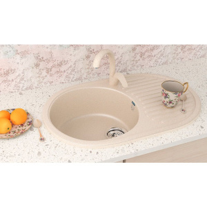 Купить Мойка кухонная Ulgran U-107 -328 бежевая в Москве с доставкой Мойка кухонная Ulgran U-107 -328 бежевая