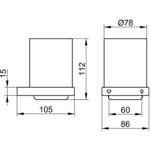 Стакан для ванной Keuco Edition 90 19150019000 хром