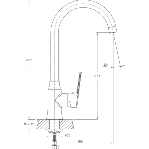Смеситель для кухни Rush Balearic BA3935-22