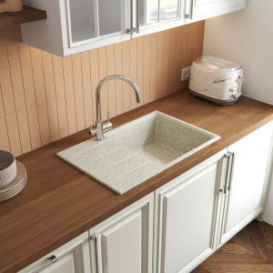 Мойка кухонная Domaci Парма 76-210 светло-серая