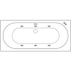 Акриловая ванна Excellent Oceana WAEX.OCE18.SOFT 180x80 см, с гидромассажем, с каркасом, со сливом-переливом