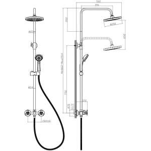 Душевая стойка Rossinka Q Q02-45