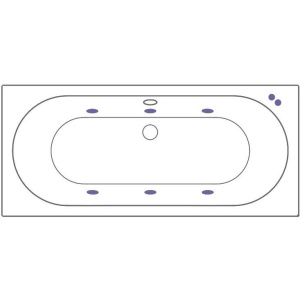 Купить Акриловая ванна Excellent Oceana WAEX.OCE18.SOFT 180x80 см, с гидромассажем, с каркасом, со сливом-переливом в Москве с доставкой Акриловая ванна Excellent Oceana WAEX.OCE18.SOFT 180x80 см, с гидромассажем, с каркасом, со сливом-переливом