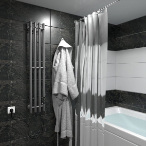 Купить Полотенцесушитель электрический Маргроид Inaro Inaro-12018-1049-7024R 120х18, графитовый серый в Москве с доставкой Полотенцесушитель электрический Маргроид Inaro Inaro-12018-1049-7024R 120х18, графитовый серый