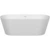 Акриловая ванна Sancos Mimi FB01 170x80 см, отдельностоящая, овальная, с каркасом, со сливом-переливом