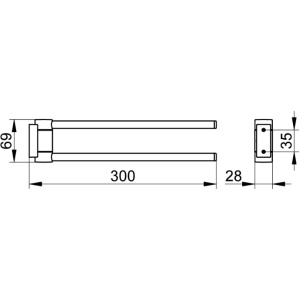 Полотенцедержатель Keuco Plan 14919370000 черный