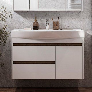 Купить Мебель для ванной AQUATON Нортон 100, подвесная, белый глянец в Москве с доставкой Мебель для ванной AQUATON Нортон 100, подвесная, белый глянец