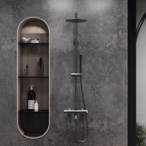 Душевая стойка Damixa Scandinavian Pure 936740300 черный матовый