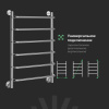Полотенцесушитель водяной EWRIKA Сафо F, 80х50, хром, с монтажным набором