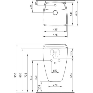 Раковина BOCCHI Firenze 1082-001-0126 белая глянцевая