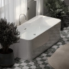 Акриловая ванна Sancos Sigma FB15 170x80 см, отдельностоящая, с каркасом, со сливом-переливом