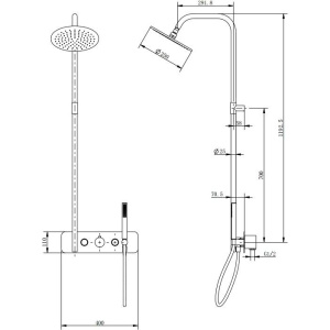 Купить Душевая стойка Cezares Moon MOON-CD-TA200-01 хром в Москве с доставкой Душевая стойка Cezares Moon MOON-CD-TA200-01 хром