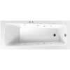 Акриловая ванна Excellent Ava WAEX.AVA16.SOFT 160x70 см, с гидромассажем, с каркасом, со сливом-переливом