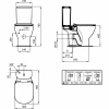 Унитаз-компакт напольный с бачком и сиденьем микролифт Ideal Standard Tesi V0006D