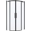 Душевой уголок BelBagno Acqua R-2-90-C-NERO профиль черный матовый