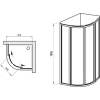 Душевой уголок Ravak Supernova SKCP4-80 195 Transparent, профиль белый