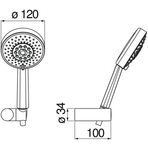 Купить Душевой набор Nobili Rubinetterie AD146/48CR хром в Москве с доставкой Душевой набор Nobili Rubinetterie AD146/48CR хром